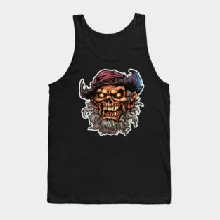 Cowboy Skeleton In a Hat Tank Top